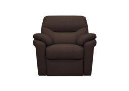 G Plan - Seattle Leather Manual Recliner Armchair - Capri Oak