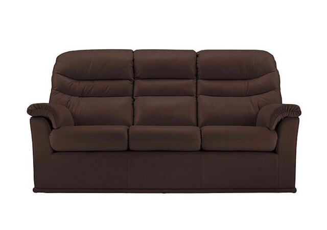 G Plan - Malvern 3 Cushion 3 Seater Leather Sofa - No Recliner - Capri Oak
