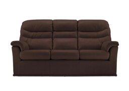 G Plan - Malvern 3 Cushion 3 Seater Leather Sofa - No Recliner - Capri Oak