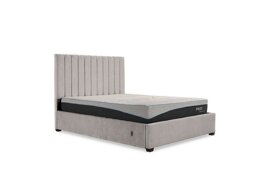 Miranda 133cm Headboard Electric Ottoman Bed Frame - Super King - Allora Stone