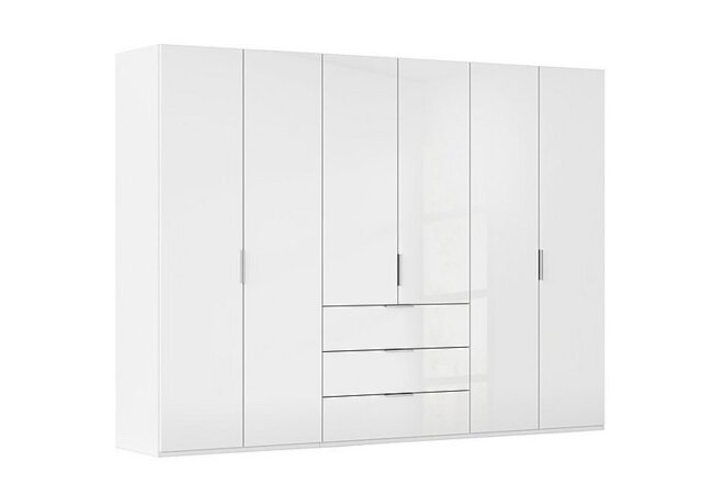 Rauch - Formes 6 Door Bifold Combi Glass Wardrobe - White/White Front