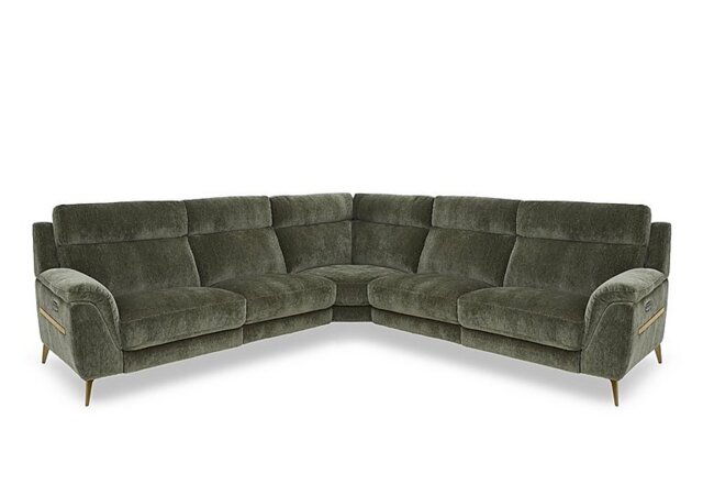 Eclipse Large Fabric Power Recliner Corner Sofa with Power Headrests