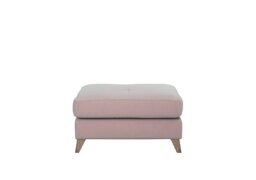The Lounge Co. - Hermione Fabric Footstool - Cotton Candy