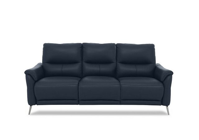 Daytona 3 Seater Leather Power Recliner Sofa with Drinks Holder and Built-in Bluetooth Speaker - Peacock