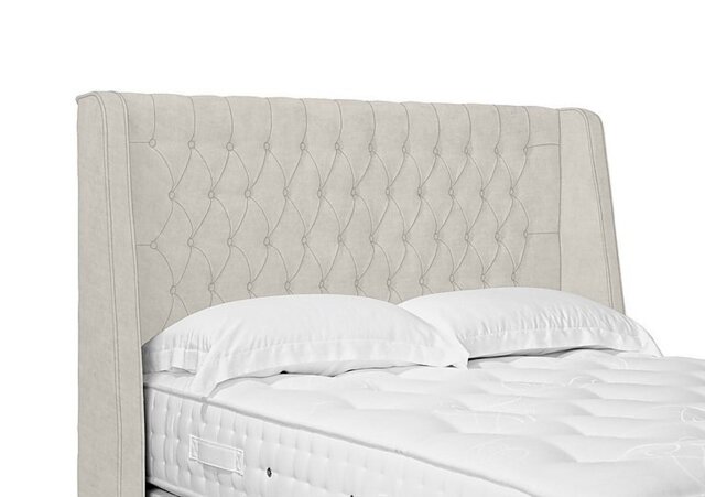 Artisan Collection Belgrave High Floor Standing Headboard - King Size - Plush Ecru