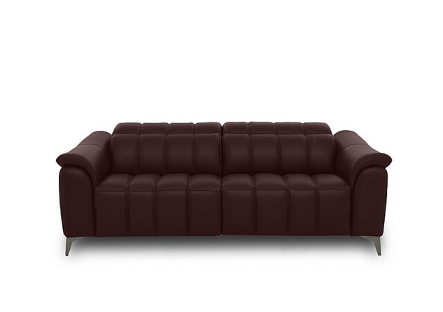 Angelo Leather 3 Seater Power Recliner Sofa with Power Headrests - Burgundy
