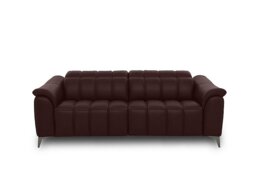 Angelo Leather 3 Seater Power Recliner Sofa with Power Headrests - Burgundy