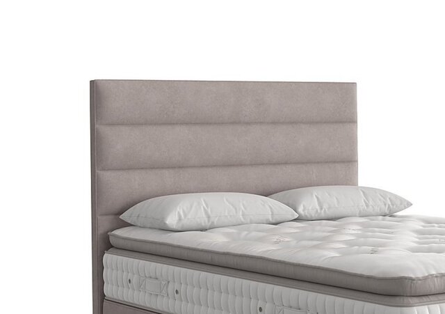 Vispring - Farleigh Floor Standing Headboard - Small Double - Faux Suede Dove
