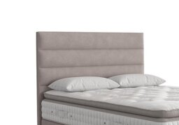 Vispring - Farleigh Floor Standing Headboard - Small Double - Faux Suede Dove