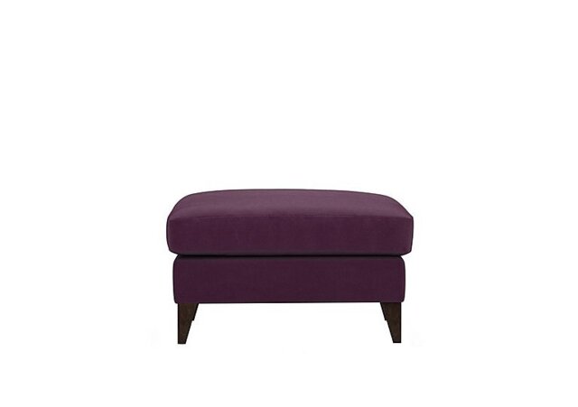 The Lounge Co. - Romilly Fabric Footstool - Frosted Grape