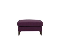 The Lounge Co. - Romilly Fabric Footstool - Frosted Grape