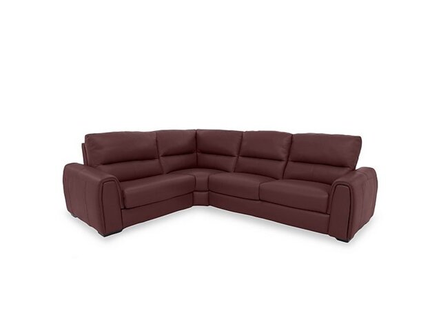 World of Leather - Flex NC Leather Small Left Hand Facing Corner Sofa Bed with Storage Arm - NC Deep Red - Sofas and Armchairs - In Time for Christmas