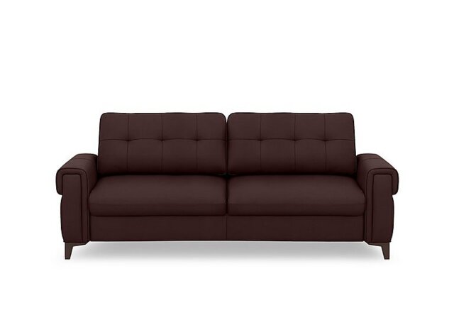 Zoom Leather 3 Seater Sofa Bed - Burgundy