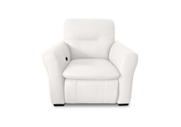 World of Leather - Restore Leather Power Recliner Chair - Star White