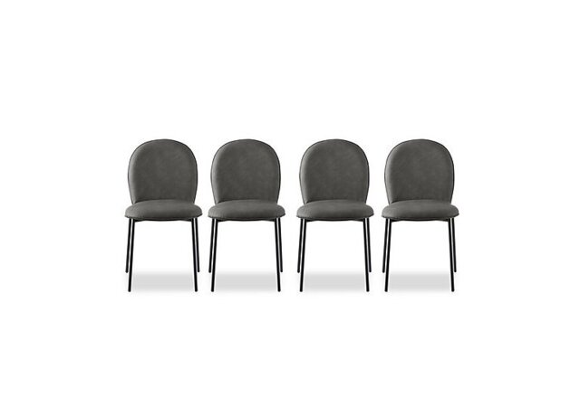 Connubia - Riley Set of 4 Mid Black Metal Leg Dining Chairs