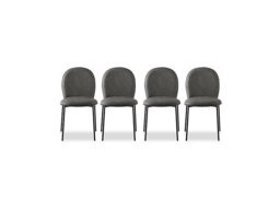 Connubia - Riley Set of 4 Mid Black Metal Leg Dining Chairs