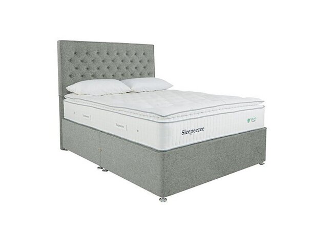 Sleepeezee - Natural Touch 3000 Pillowtop Divan Set with 2 Drawers - King Size - Tweed Mint