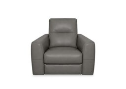 World of Leather - Nest NC Leather Chair - Charcoal Grey