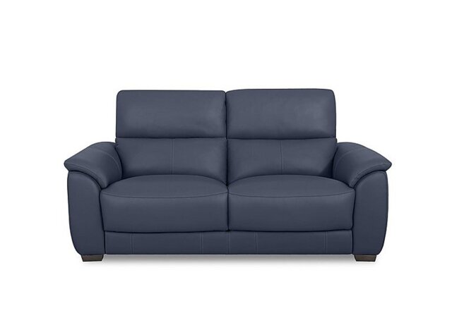 World of Leather - Saffron BV Leather 3 Seater Sofa - BV Ocean Blue