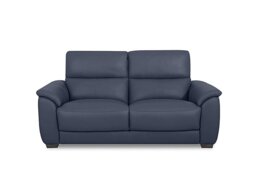 World of Leather - Saffron BV Leather 3 Seater Sofa - BV Ocean Blue