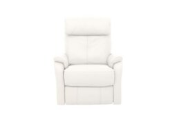 World of Leather - Rowan NC Leather Swivel Rocker Recliner Armchair - NC Star White