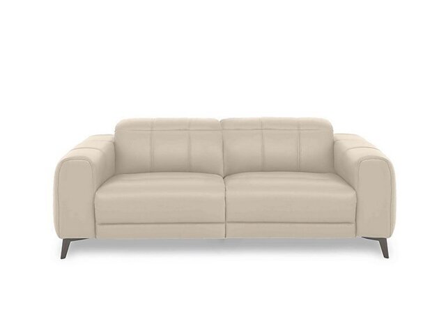 Ezra 3 Seater Leather Sofa - Bone China