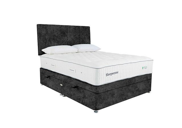 Sleepeezee - Natural Touch 3000 Side Ottoman Divan Set - Super King - Daytona Coal