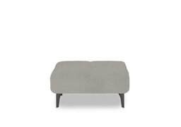 Ideal Home - Sienna Fabric Large Footstool - Opulence Silver