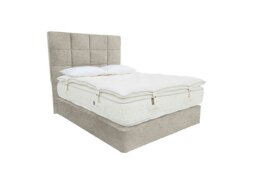 Harrison Spinks - Yorkshire 30K Medium Divan Set with 4 Drawers - Small Double - Mole Pebble