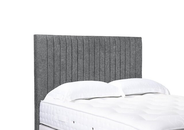 Artisan Collection Cadenza High Floor Standing Headboard - King Size - Tweed Grey