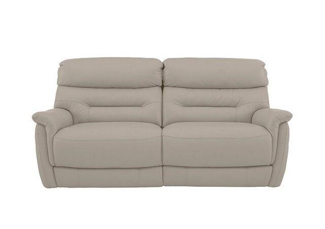 World of Leather - Chicago 3 Seater BV Leather Power Recliner Sofa - Silver Grey