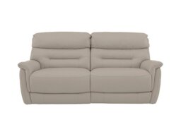 World of Leather - Chicago 3 Seater BV Leather Power Recliner Sofa - Silver Grey