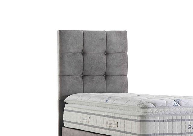 Sleepeezee - Apex Floor Standing Headboard - Single - Dapple Silver