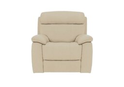 World of Leather - Moreno NC Leather Power Recliner Armchair with Power Headrest - NC Bisque