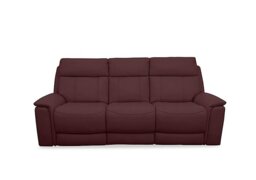 Comfort Story - Chill BV Leather 3 Seater Power Recliner Sofa with Bluetooth - BV Deep Red