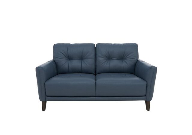 World of Leather - Uno BV Leather 2 Seater Sofa - BV Ocean Blue