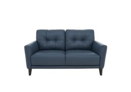 World of Leather - Uno BV Leather 2 Seater Sofa - BV Ocean Blue