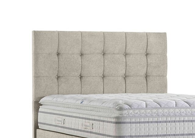 Sleepeezee - Apex Floor Standing Headboard - Double - Tweed Cream