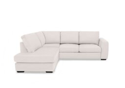 Dinky Leather Left Hand Facing Corner Chaise End Sofa