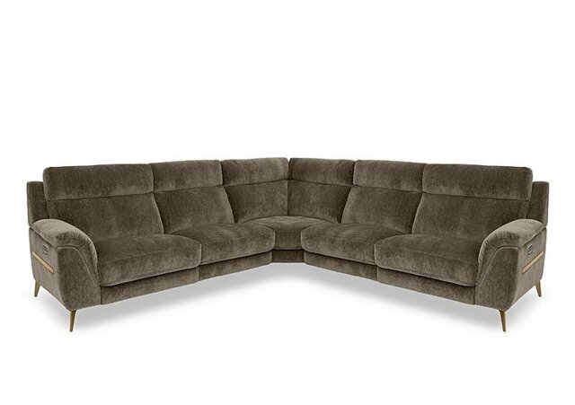 Eclipse Large Fabric Power Recliner Corner Sofa with Power Headrests