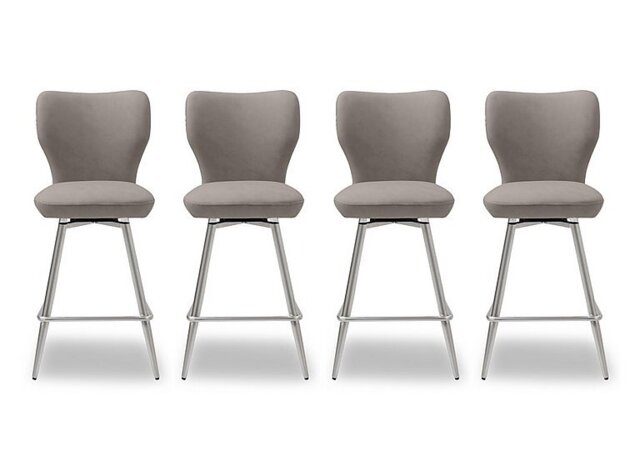 Elegante Set of 4 Bar Stools - Taupe