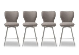 Elegante Set of 4 Bar Stools - Taupe