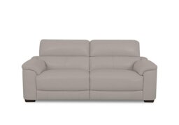 World of Leather - Nova BV Leather 3 Seater Power Recliner Sofa with Power Headrests - Silver Grey