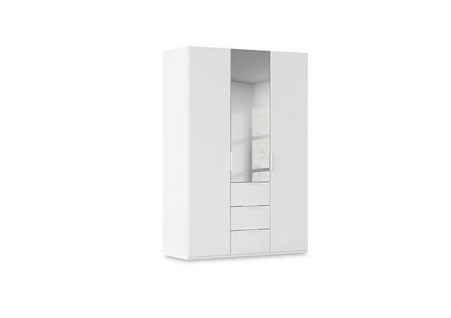 Rauch - Haven 151cm 3 Door Combi Décor Wardrobe with 2 Décor Doors and 1 Mirror Door - Alpine White
