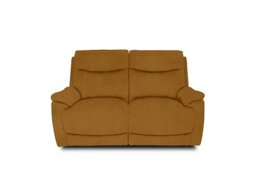 Sloane Fabric 2 Seater Power Recliner Sofa with Power Headrests - Opulence Saffron
