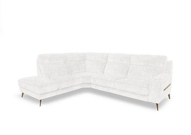 Eclipse Fabric Left Hand Facing Corner Sofa with Chaise End Storage - Frost