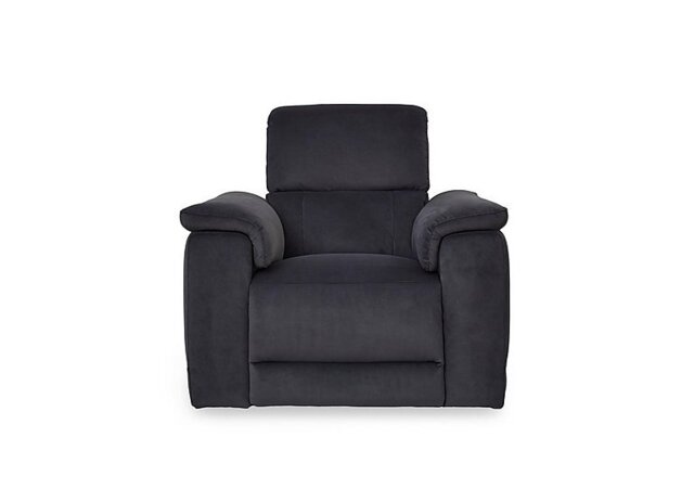 Genius Fabric Power Recliner Chair with Power Headrest and Bluetooth Speakers - Iron Grey