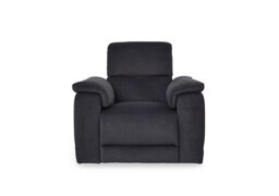 Genius Fabric Power Recliner Chair with Power Headrest and Bluetooth Speakers - Iron Grey