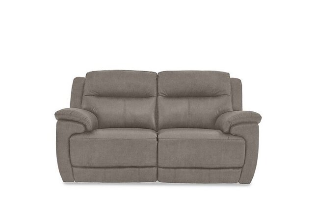 Touch 2 Seater Heavy Duty Fabric Power Recliner Sofa with USB Ports - Silver
