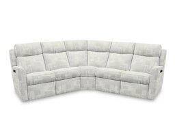 G Plan - Wren Large Fabric Power Recliner Corner Sofa with Power Headrests and Power Lumbar - Lydia Blush